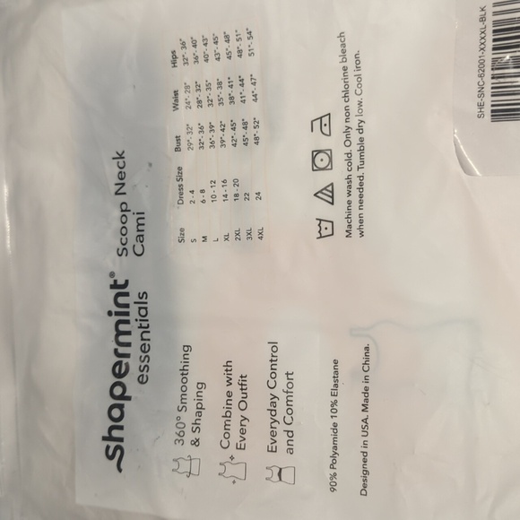 Shapermint Essentials All Day Every Day Scoop Neck Cami - NWT Size 4XL - Picture 5 of 7